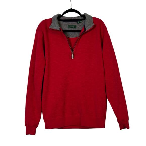 Orvis red 1/4 zip neck pullover sweater size Small - Picture 8 of 10